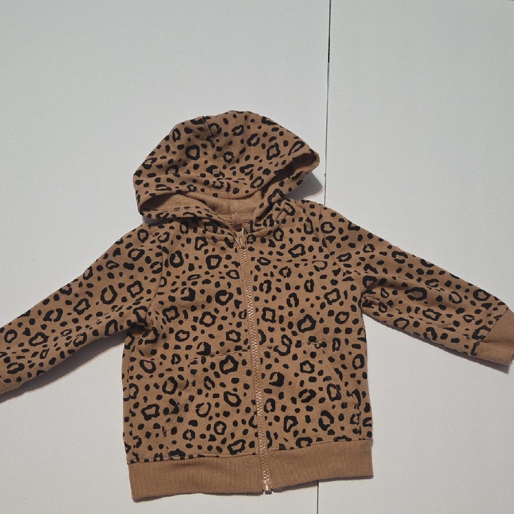 Cat & Jack Brown Leopard Print Kids Hoodie